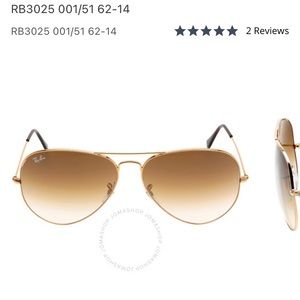 Ray-Ban original aviator brown gradient sunglasses. RB3025 001/51 55